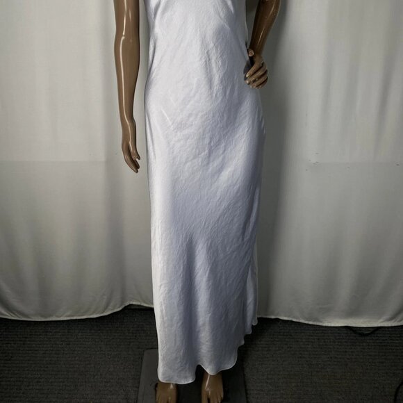 NEW THEORY Womens Maxi Dress Hydrangea Purple Size S Scoop Neck Cowl Back - Picture 4 of 10